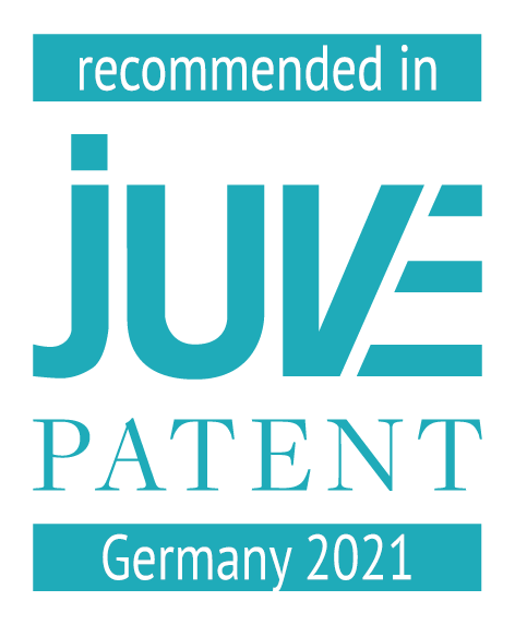 JUVE Patent recommended in 2021 Germany